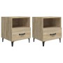 Mesitas de noche 2 unidades madera contrachapada roble Sonoma de vidaXL, Mesitas de noche - Ref: Foro24-812031, Precio: 76,36...