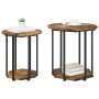 Conjunto de mesas auxiliares con estante 2 pcs Marrón en Mesas auxiliares | Comprar online en Foru.es