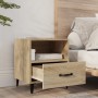 Mesitas de noche 2 unidades madera contrachapada roble Sonoma de vidaXL, Mesitas de noche - Ref: Foro24-812031, Precio: 76,36...