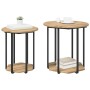 Conjunto de mesas auxiliares con estante 2 pcs Marrón en Mesas auxiliares | Comprar online en Foru.es