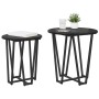 Conjunto de mesas auxiliares 2 pcs Roble Negro en Mesas auxiliares | Comprar online en Foru.es