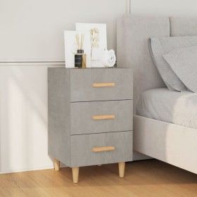 Mesita de noche madera de ingeniería gris hormigón 40x40x66 cm de vidaXL, Mesitas de noche - Ref: Foro24-812082, Precio: 59,1...