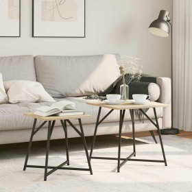 Conjunto de mesas auxiliares 2 pcs Roble Sonoma y Negro en Mesas auxiliares | Comprar online en Foru.es