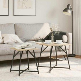 Conjunto de mesas auxiliares 2 pcs Roble Sonoma y Negro en Mesas auxiliares | Comprar online en Foru.es