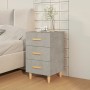 Mesita de noche madera de ingeniería gris hormigón 40x40x66 cm de vidaXL, Mesitas de noche - Ref: Foro24-812082, Precio: 59,1...