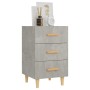 Mesita de noche madera de ingeniería gris hormigón 40x40x66 cm de vidaXL, Mesitas de noche - Ref: Foro24-812082, Precio: 59,1...