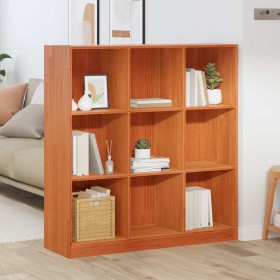 Librería Marrón cera 104 x 33 x 110 cm Madera de pino macizo en Librerías y estanterías | Comprar online en Foru.es