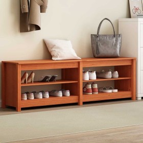 Banco para zapatos con estante Marrón cera 160 x 36,5 x 50 cm en Zapateros y organizadores de calzado | Comprar online en Foru.e