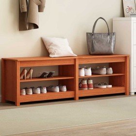 Banco para zapatos con estante Marrón cera 160 x 36,5 x 50 cm en Zapateros y organizadores de calzado | Comprar online en Foru.e