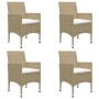 Juego de comedor de jardín de 5 piezas beige de vidaXL, Conjuntos de jardín - Ref: Foro24-3067673, Precio: 361,52 €, Descuent...