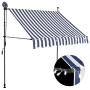 Toldo manual retráctil con LED azul y blanco 200 cm en Toldos | Comprar online en Foru.es