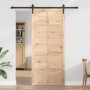 Puerta Corrediza Marrón 90 x 2,5 x 208 cm Madera de pino macizo en Puertas | Comprar online en Foru.es