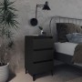 Mesita de noche con patas de metal negro 40x35x69 cm de vidaXL, Mesitas de noche - Ref: Foro24-805907, Precio: 67,49 €, Descu...