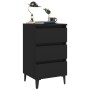 Mesita de noche con patas de metal negro 40x35x69 cm de vidaXL, Mesitas de noche - Ref: Foro24-805907, Precio: 67,49 €, Descu...