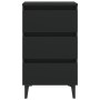Mesita de noche con patas de metal negro 40x35x69 cm de vidaXL, Mesitas de noche - Ref: Foro24-805907, Precio: 67,49 €, Descu...