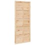 Puerta Corrediza Marrón 90 x 2,5 x 208 cm Madera de pino macizo en Puertas | Comprar online en Foru.es