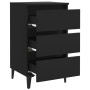 Mesita de noche con patas de metal negro 40x35x69 cm de vidaXL, Mesitas de noche - Ref: Foro24-805907, Precio: 67,49 €, Descu...