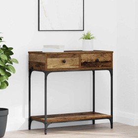 Mesa Consola con cajón Madera vieja 75 x 34.5 x 75 cm en Mesas auxiliares | Comprar online en Foru.es
