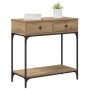 Mesa Consola con cajón Roble artisan 75 x 34.5 x 75 cm en Mesas auxiliares | Comprar online en Foru.es