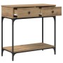 Mesa Consola con cajón Roble artisan 75 x 34.5 x 75 cm en Mesas auxiliares | Comprar online en Foru.es