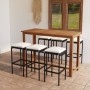 Conjunto de bar para jardín 7 piezas con cojines negro de vidaXL, Conjuntos de jardín - Ref: Foro24-3068011, Precio: 385,48 €...