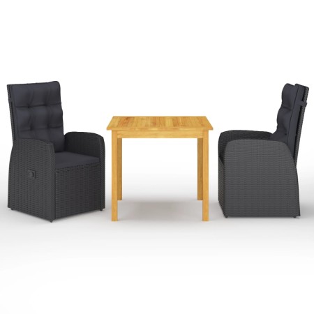 Juego de comedor para jardín 3 piezas negro de vidaXL, Conjuntos de jardín - Ref: Foro24-3067717, Precio: 449,97 €, Descuento: %