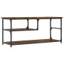 Mueble de TV contrachapada y acero roble ahumado 103x38x46,5 cm de vidaXL, Muebles TV - Ref: Foro24-831825, Precio: 51,78 €, ...
