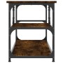 Mueble de TV contrachapada y acero roble ahumado 103x38x46,5 cm de vidaXL, Muebles TV - Ref: Foro24-831825, Precio: 51,78 €, ...