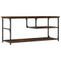Mueble de TV contrachapada y acero roble ahumado 103x38x46,5 cm de vidaXL, Muebles TV - Ref: Foro24-831825, Precio: 51,78 €, ...