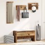 Conjunto de muebles de recibidor con cajón 4 pcs Madera vieja en Bancos para recibidores y almacenamiento | Comprar online en Fo