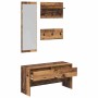 Conjunto de muebles de recibidor con cajón 4 pcs Madera vieja en Bancos para recibidores y almacenamiento | Comprar online en Fo