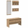 Conjunto de muebles de recibidor 4 pcs Roble Artesanal en Bancos para recibidores y almacenamiento | Comprar online en Foru.es