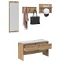 Conjunto de muebles de recibidor 4 pcs Roble Artesanal en Bancos para recibidores y almacenamiento | Comprar online en Foru.es