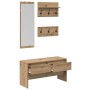 Conjunto de muebles de recibidor 4 pcs Roble Artesanal en Bancos para recibidores y almacenamiento | Comprar online en Foru.es