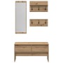Conjunto de muebles de recibidor 4 pcs Roble Artesanal en Bancos para recibidores y almacenamiento | Comprar online en Foru.es