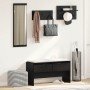 Conjunto de muebles de recibidor con cajón 4 pcs Roble Negro en Bancos para recibidores y almacenamiento | Comprar online en For