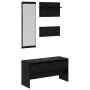 Conjunto de muebles de recibidor con cajón 4 pcs Roble Negro en Bancos para recibidores y almacenamiento | Comprar online en For