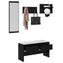 Conjunto de muebles de recibidor con cajón 4 pcs Roble Negro en Bancos para recibidores y almacenamiento | Comprar online en For