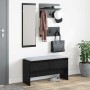 Conjunto de muebles de recibidor con cajón 4 pcs Roble Negro en Bancos para recibidores y almacenamiento | Comprar online en For
