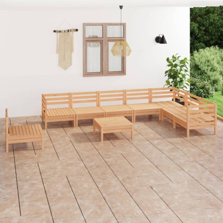 Juego de muebles de jardín 9 piezas madera maciza de pino de vidaXL, Conjuntos de jardín - Ref: Foro24-3083049, Precio: 389,5...