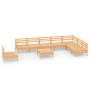 Juego de muebles de jardín 9 piezas madera maciza de pino de vidaXL, Conjuntos de jardín - Ref: Foro24-3083049, Precio: 389,5...