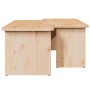 Mesa de Café 2 pcs Natural Madera maciza de pino en Mesas de centro | Comprar online en Foru.es
