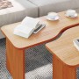 Mesa de Café 2 pcs Marrón cera Madera maciza de pino en Mesas de centro | Comprar online en Foru.es