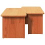 Mesa de Café 2 pcs Marrón cera Madera maciza de pino en Mesas de centro | Comprar online en Foru.es