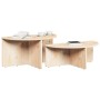 Mesa de Café 2 pcs Natural Madera maciza de pino en Mesas de centro | Comprar online en Foru.es