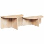 Mesa de Café 2 pcs Natural Madera maciza de pino en Mesas de centro | Comprar online en Foru.es