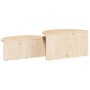 Mesa de Café 2 pcs Natural Madera maciza de pino en Mesas de centro | Comprar online en Foru.es