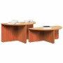 Mesa de Café 2 pcs Marrón cera Madera maciza de pino en Mesas de centro | Comprar online en Foru.es