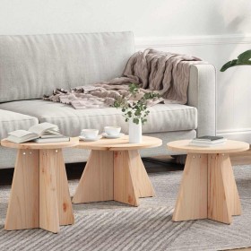 Mesa de Café 3 pcs Natural en Mesas de centro | Comprar online en Foru.es