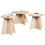 Mesa de Café 3 pcs Natural en Mesas de centro | Comprar online en Foru.es